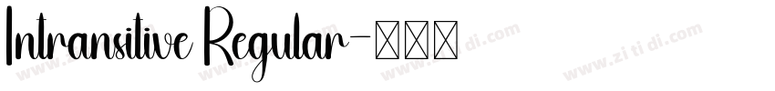 Intransitive Regular字体转换